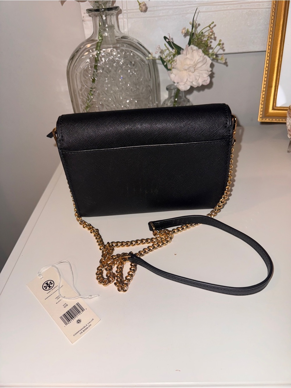 Tory Burch Black Pebbled Leather Crossbody with Gold Hardware - Picture 3 of 5